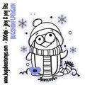 digi stamps,snowflake penguin winter bird,bugaboo stamps