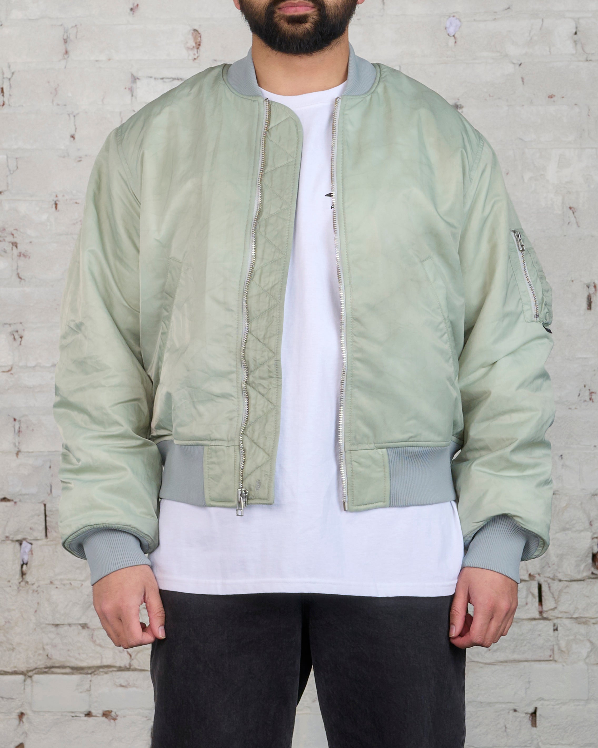 Stussy Dyed Nylon Bomber Jacket Stone