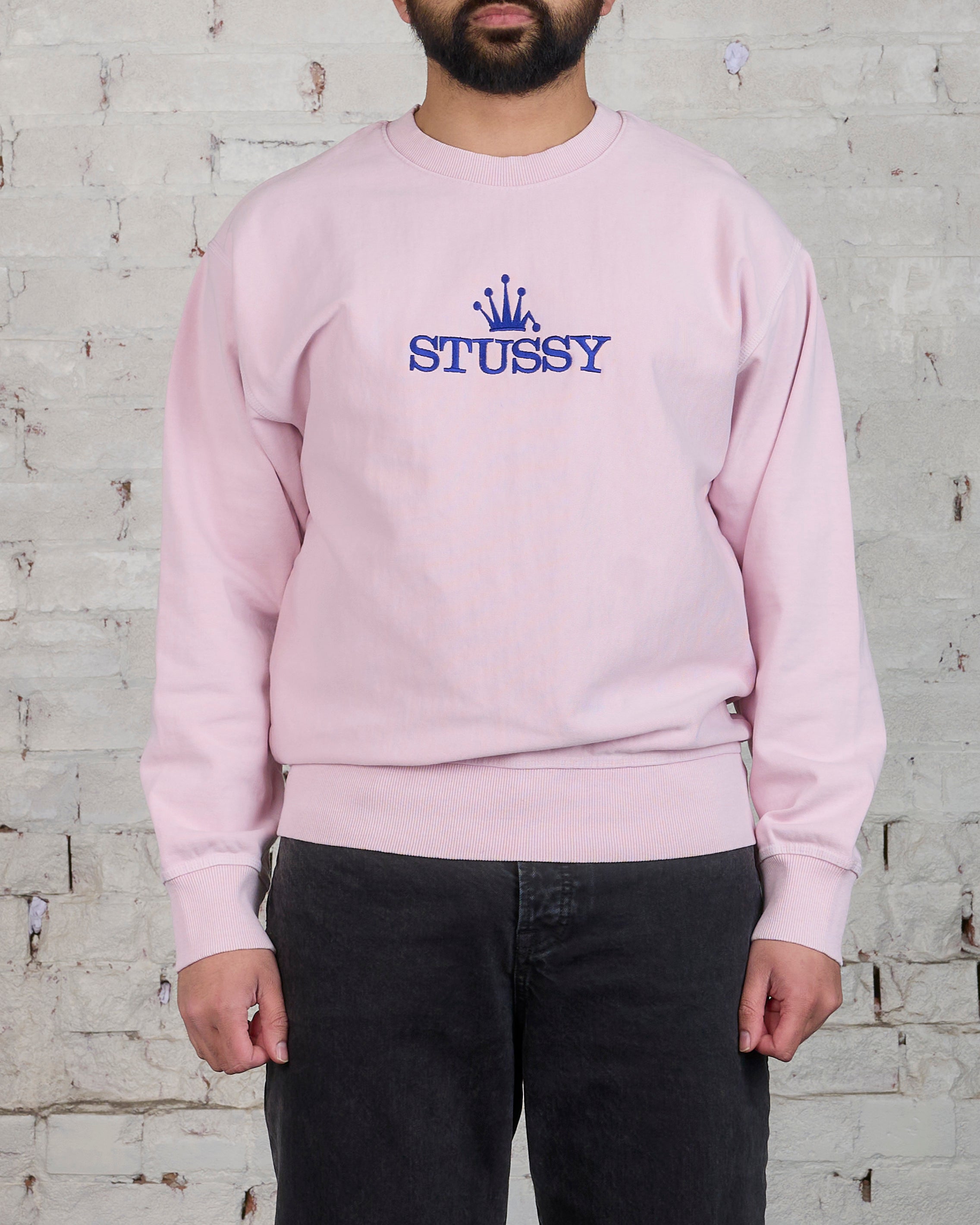 Stussy Glamour Pigment Dyed Crewneck Blush