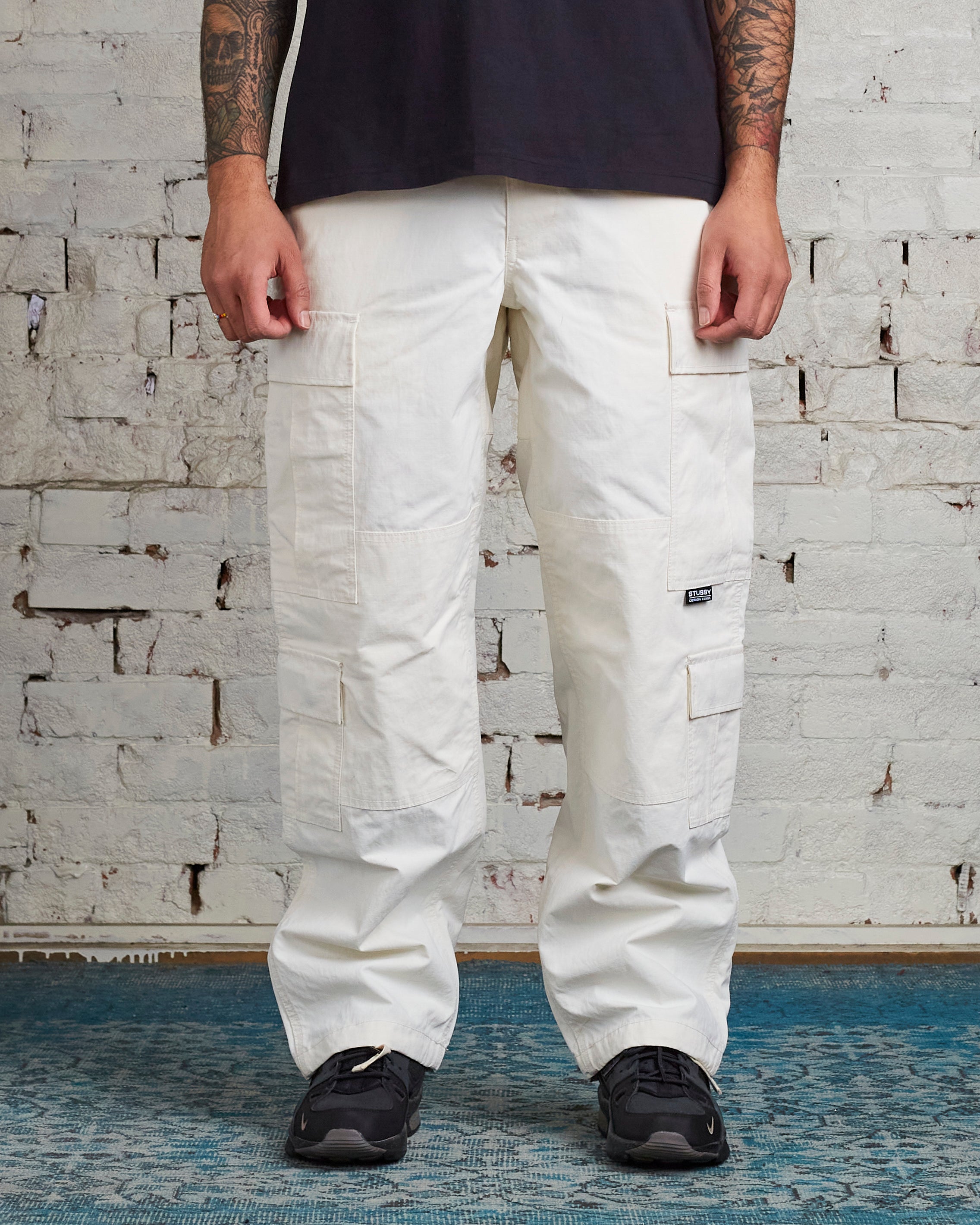 Stussy Nylon Ripstop Surplus Cargo Pant Bone