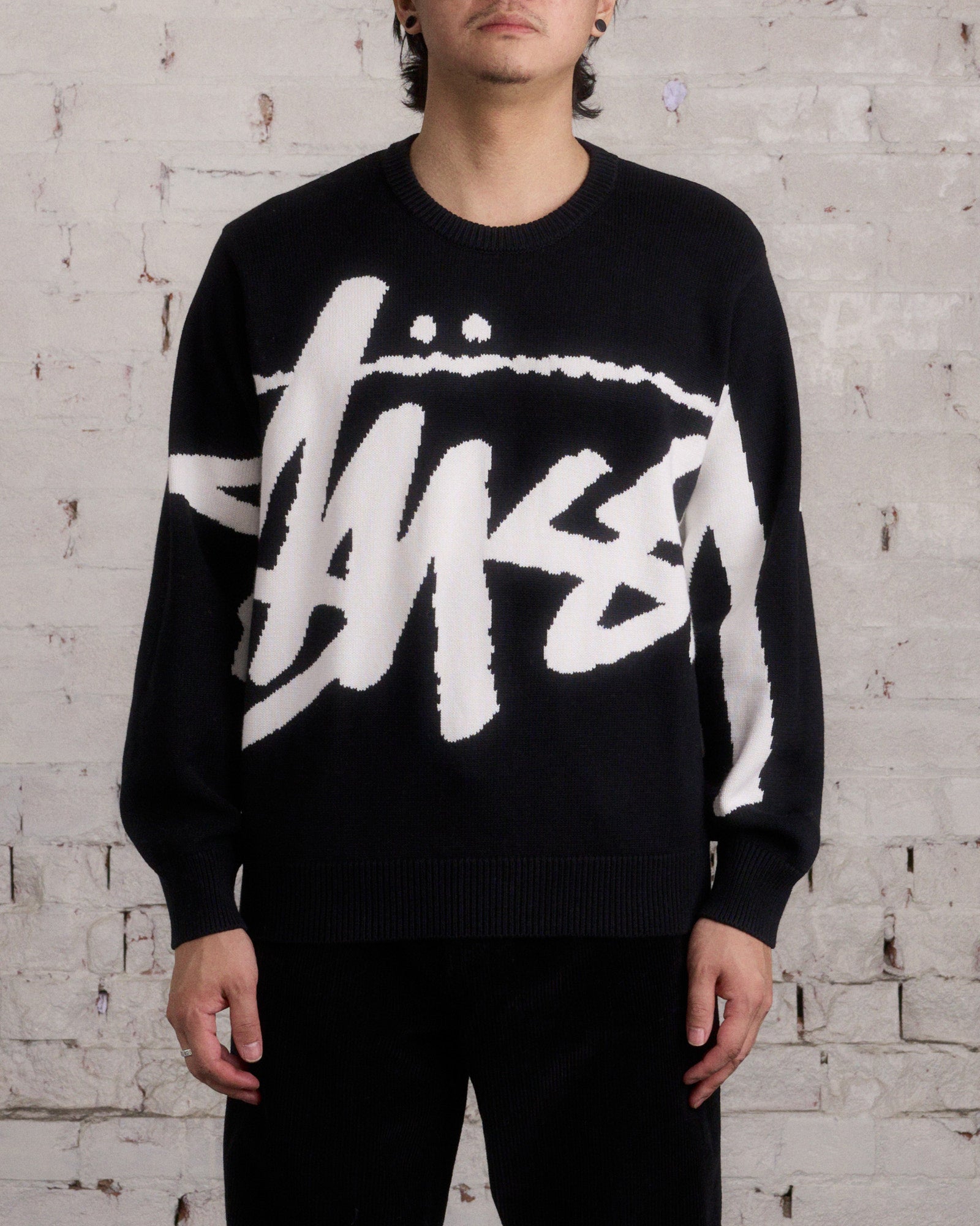 STUSSY - STOCK SWEATER Black Mサイズニット/セーター - ニット/セーター