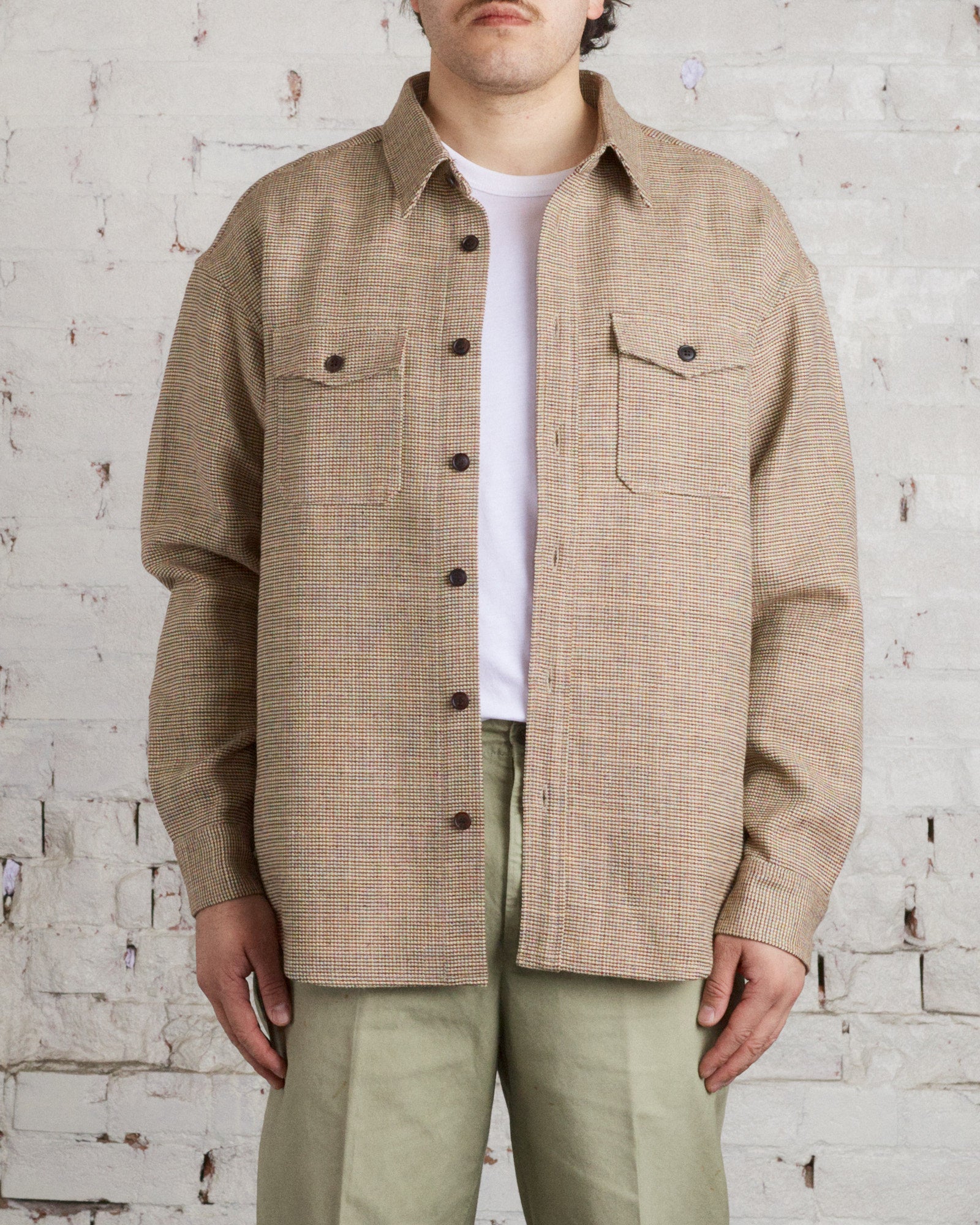 visvim Lumber Button Shirt Tweed Brown