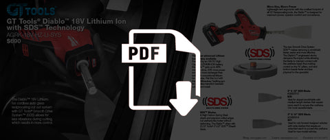 Diablo Reciprocating Auto Glass Cut Out Tool - Technical Brochure