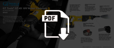 GT45 Reciprocating Auto Glass Cut Out Tool - Technical Brochure