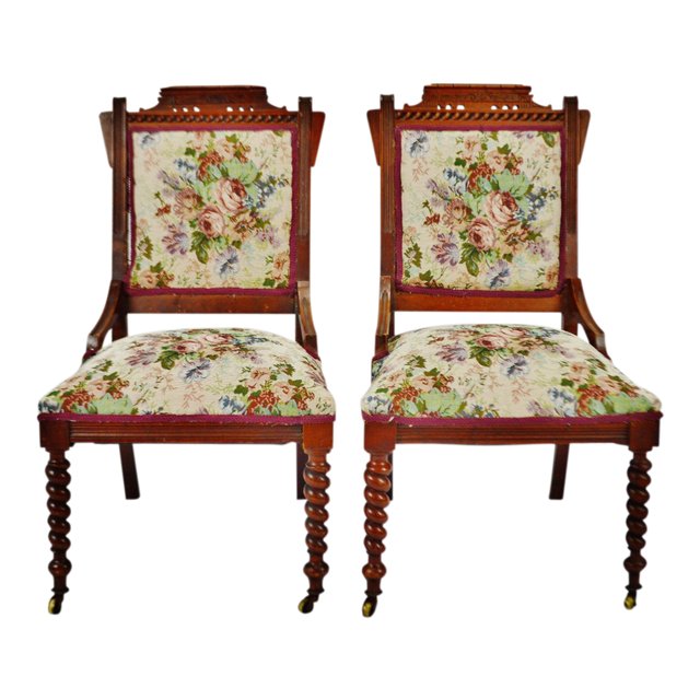 Victorian Eastlake Side Chairs A Pair Birchard Hayes Company