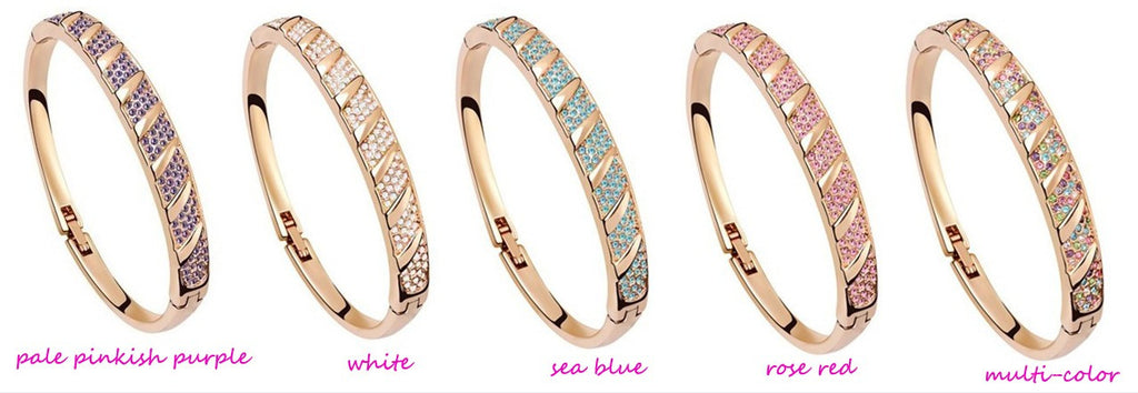 Crystal New Pave Bangles made with Swarovski Crystal Elements