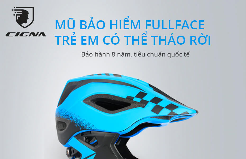 Mũ bảo hiểm fullface trẻ em CIGNA cho bé chơi xe thăng bằng