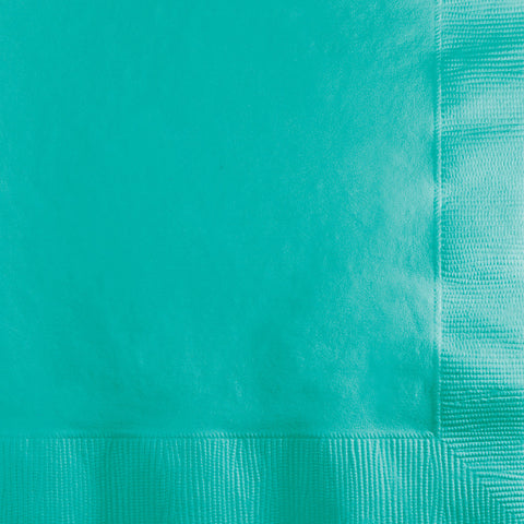 Teal Bulk Party 2 Ply Beverage Napkins (600/Case)-Solid Color Party Tableware-Creative Converting-600-