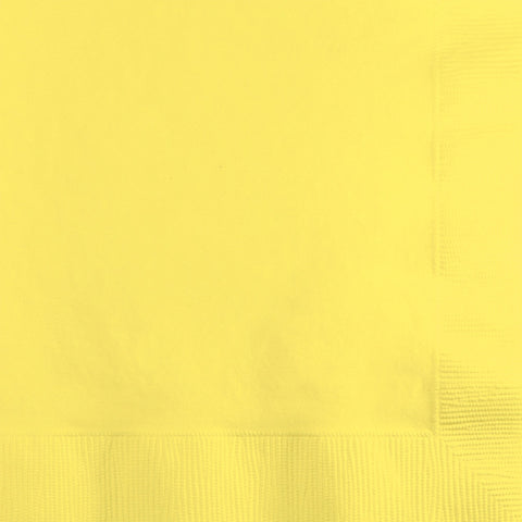 Yellow Bulk Party 3 Ply Beverage Napkins (500/Case)-Solid Color Party Tableware-Creative Converting-500-