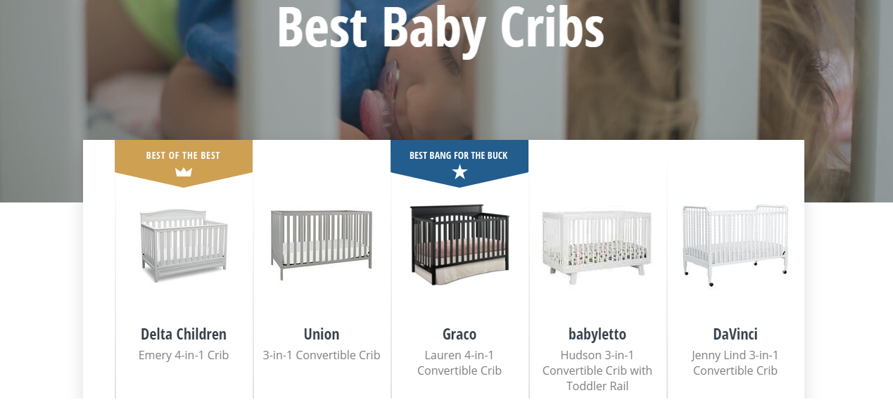 Best Reviews 9-1-17 Best Cribs of 2017 chart babyletto Hudson Crib