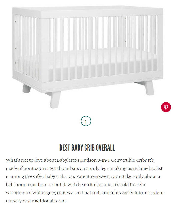 The Bump 9-1-17 10 Best Baby Cribs babyletto Hudson Crib Best Overall Crib 2017