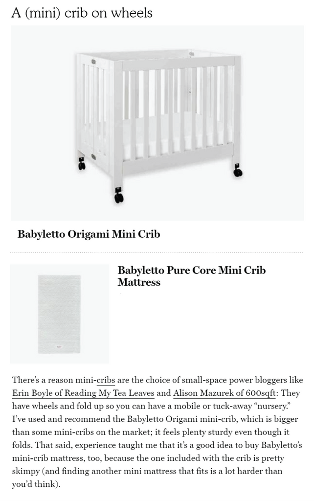 thestrategist.com - New York Magazine - nymag.com - Babyletti Mini Crib - Origami Mini 