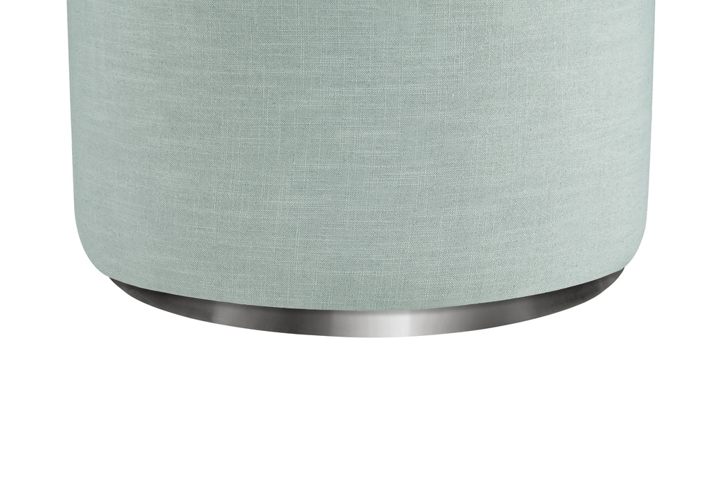 M10185SF,Tuba Gliding Ottoman in Seafoam Fabric