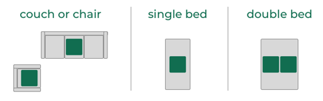 chair pad configurations