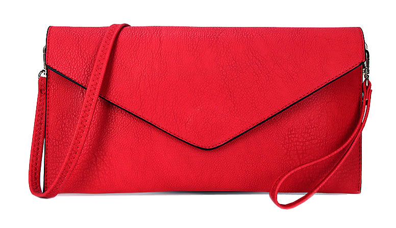 red envelope clutch bag