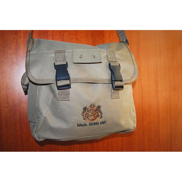 khaki sling bag