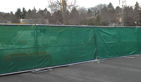  fence fabric windscreen Emerald City Fence Rentals