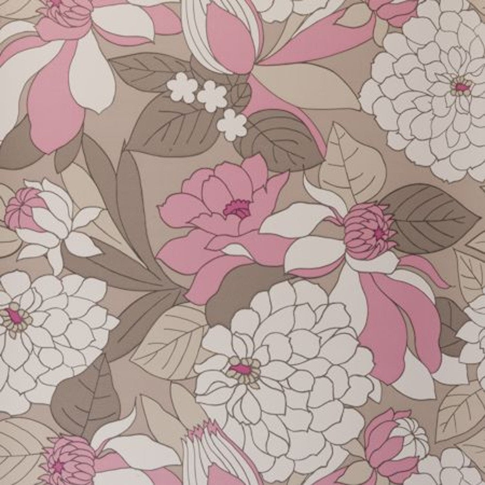 Clarke & Clarke Burst Double Roll Wallpaper in Pink