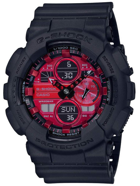 Casio G-Shock ADRENALIN RED Series Mens Black/Red Analog-Digital Watch GA140AR-1A