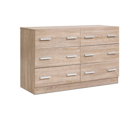 6 Drawer Lowboy Chest Light Oak Jvees