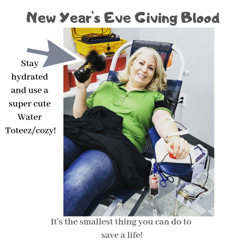 Ursula Giving Blood New Year's Eve