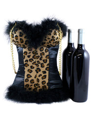 Leopard Bustier Tote  by Tipsy Totes