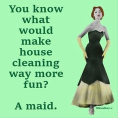 You know what would make house cleaning way more fun? A maid.