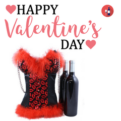 Super Sexy Valentine's Day Bustier Wine Tote