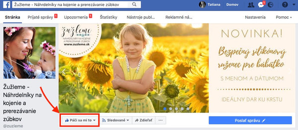 Návod, ako sa stať fanúšikom Facebook stránky Žužleme