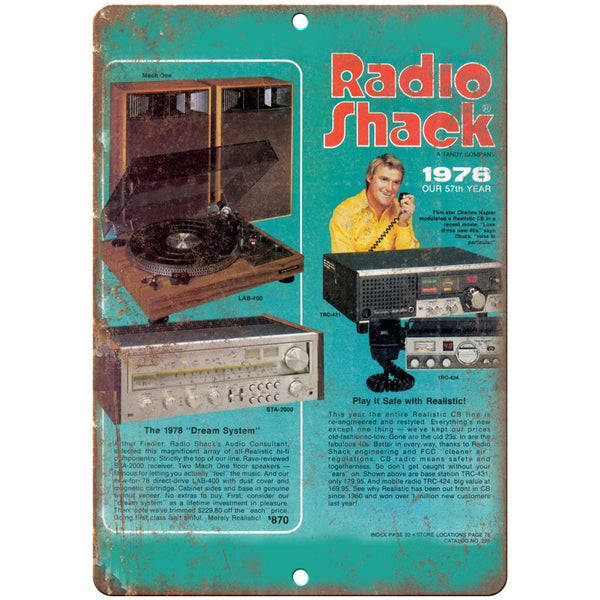 Radio Shack Allied 1978 Electronics Catalog 10" x 7" Reproduction Metal Sign D45