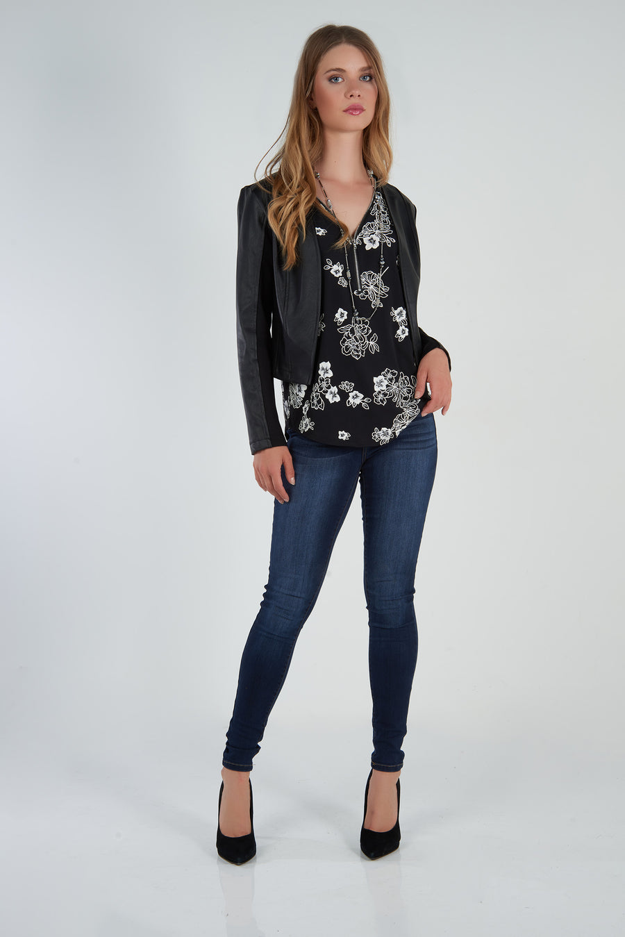 Boutique cypresslapband Vêtements pour femme - EVELINE-F21 - Veste effet cuir - Fait au Québec Fait à Montréal Fait au Canada – Vestes pour femme