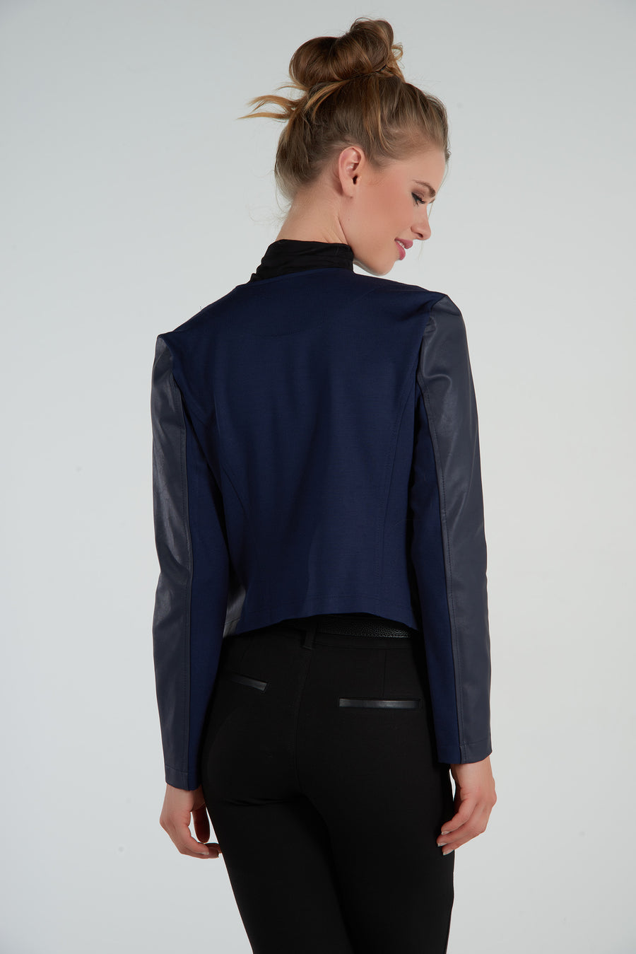 Boutique cypresslapband Vêtements pour femme - EVELINE-F21 - Veste effet cuir - Fait au Québec Fait à Montréal Fait au Canada – Vestes pour femme