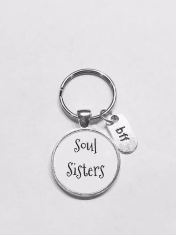 Soul Sisters BFF Best Friend Gift Friendship Keychain