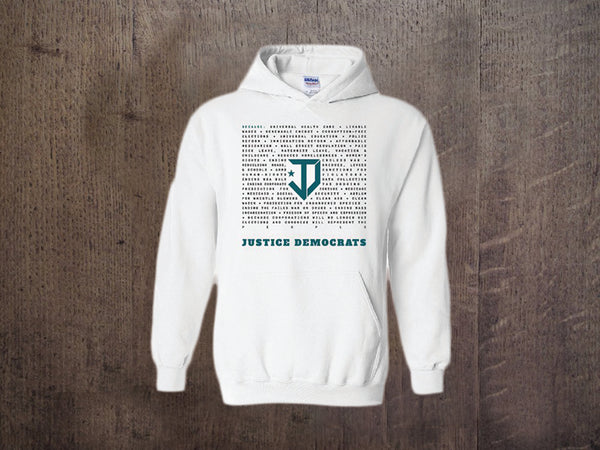 jd white hoodie