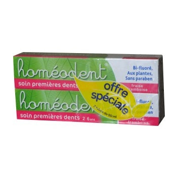 BOIRON HOMEODENT 1eres dents dentifrice 2Tubes/50ml