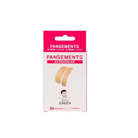 DR GREEN 30 Pansements extensibles assortiment 2 tailles