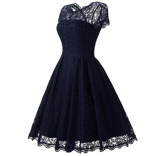 black lace goth dress