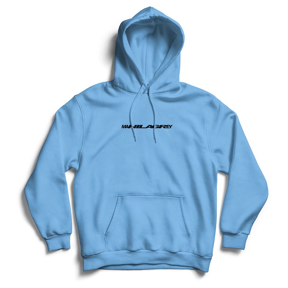 blue gray hoodie