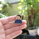 Marie Curie Wooden Pin - PS011