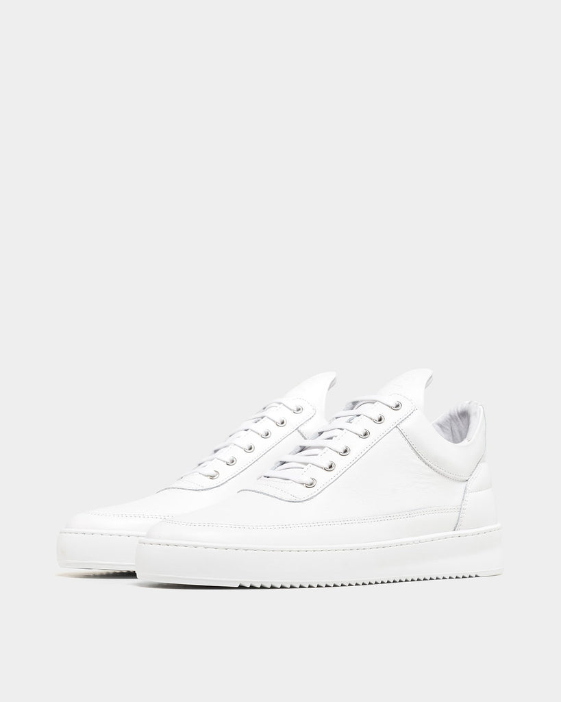 filling pieces low top ripple nappa all white