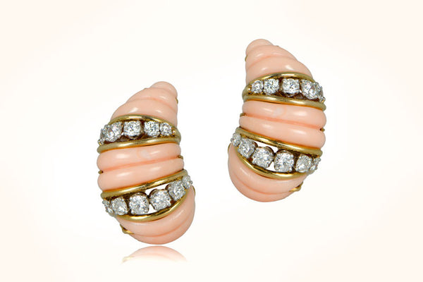 cartier coral earrings