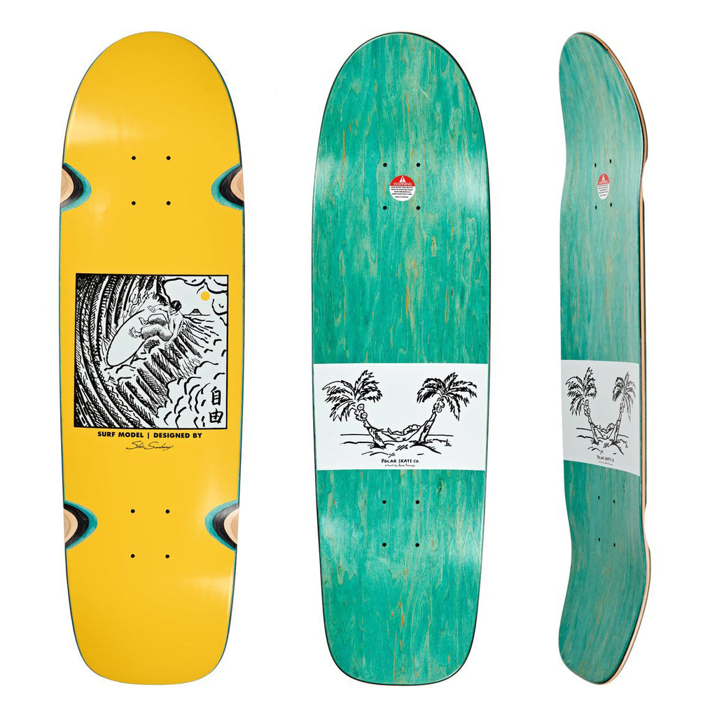Polar Skate Co Shin Sanbongi Freedom Skateboard Deck Yellow 8 75 S