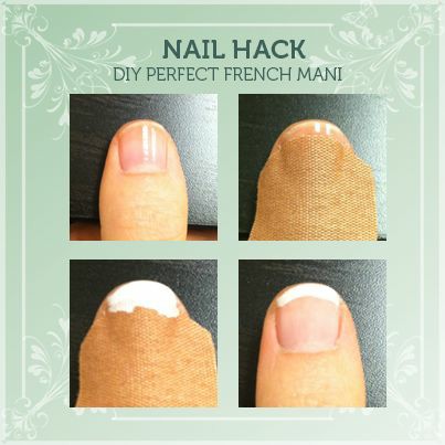 Use A Band-Aid for an At-home French Manicure