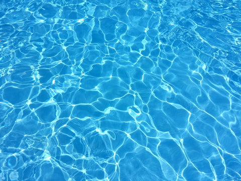 water reflection with the blue surface