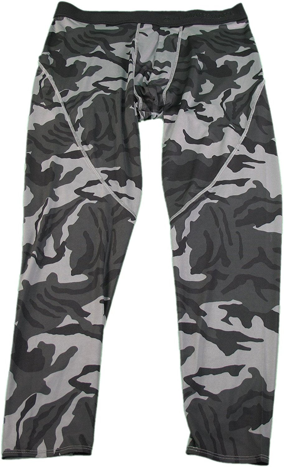 FlexFit Climate Smart Men's Large 36-38 Lightweight Baselayer Pant, Black/Camo
