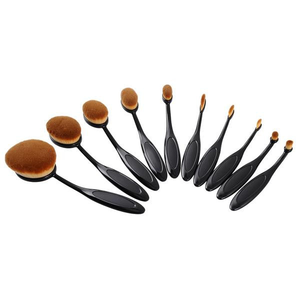 oval cosmetic brushes
