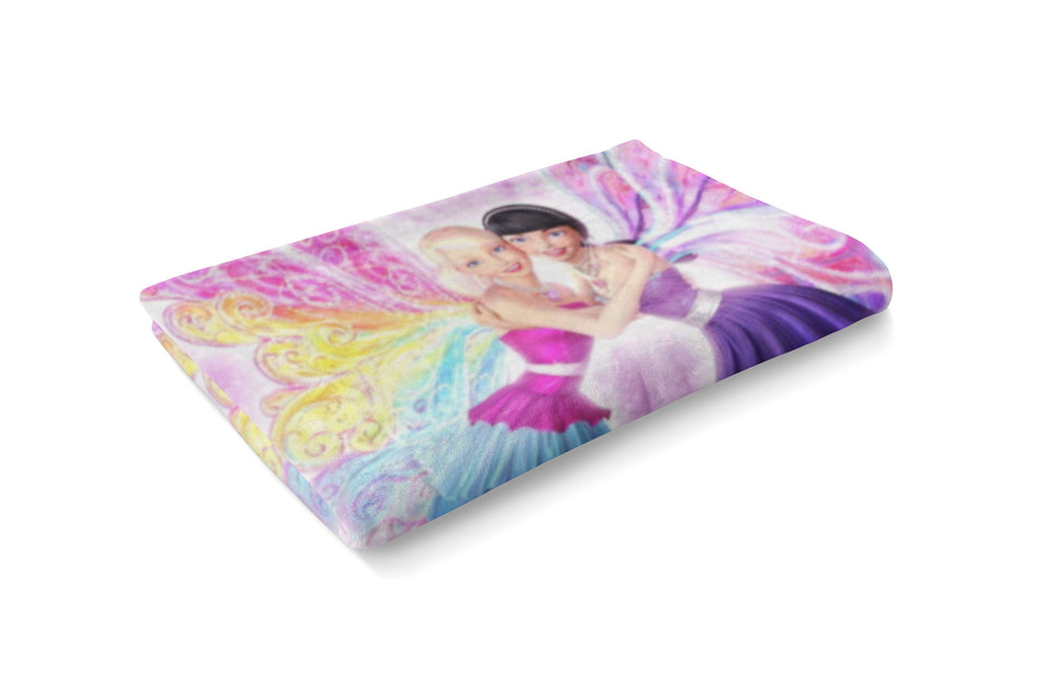 barbie fleece throw blanket