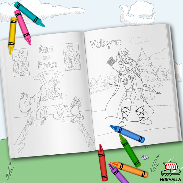 Norse Mythology Coloring Book at Norhalla.com