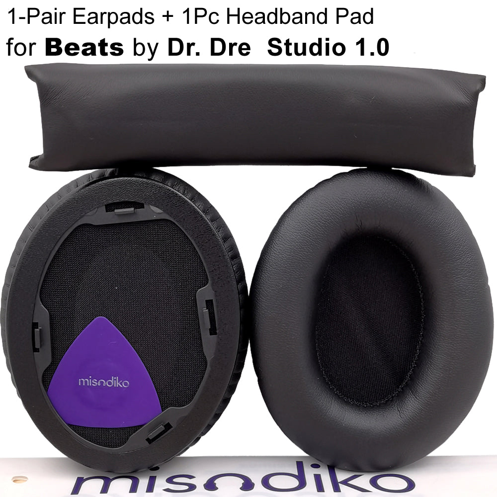 smykker pegefinger Guggenheim Museum misodiko Replacement Cushions Ear Pads and Headband- for Monster Beats  Studio by Dr.Dre, Headphones Repair Parts Earmuff Earpads Cup Pillow Cover