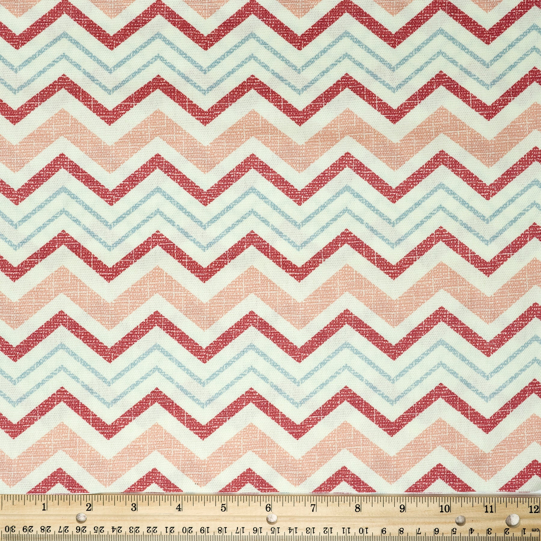 Waverly Inspirations 100% Cotton Duck 45" Wide Chevron Rose Print Sewing & Crafting Fabric by the Yard